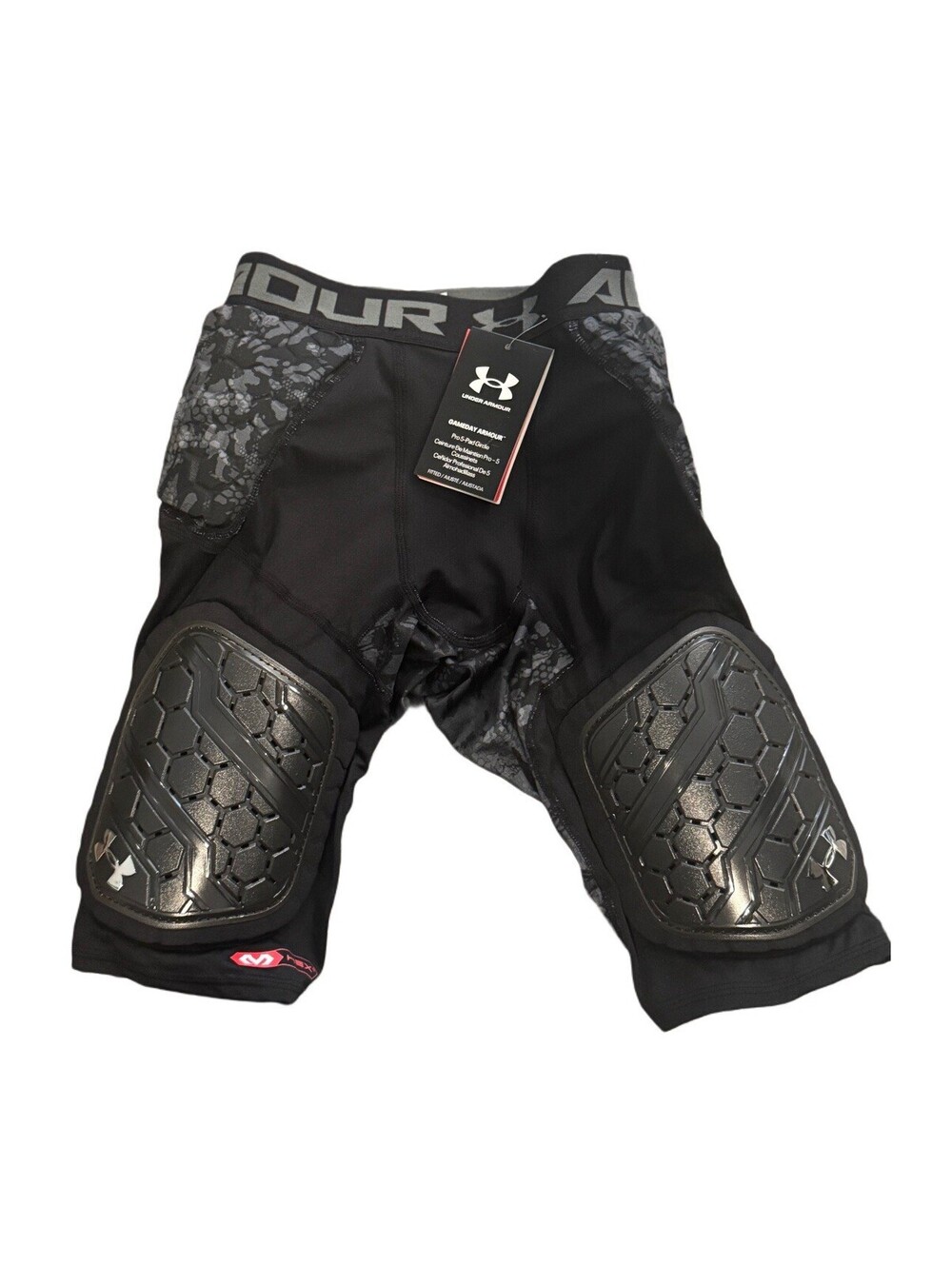 Under Armour Youth XL Padded Compression Shorts Black Football Knee Pads NWT